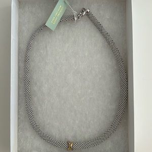 Sterling Silver necklace with 14kt gold charm